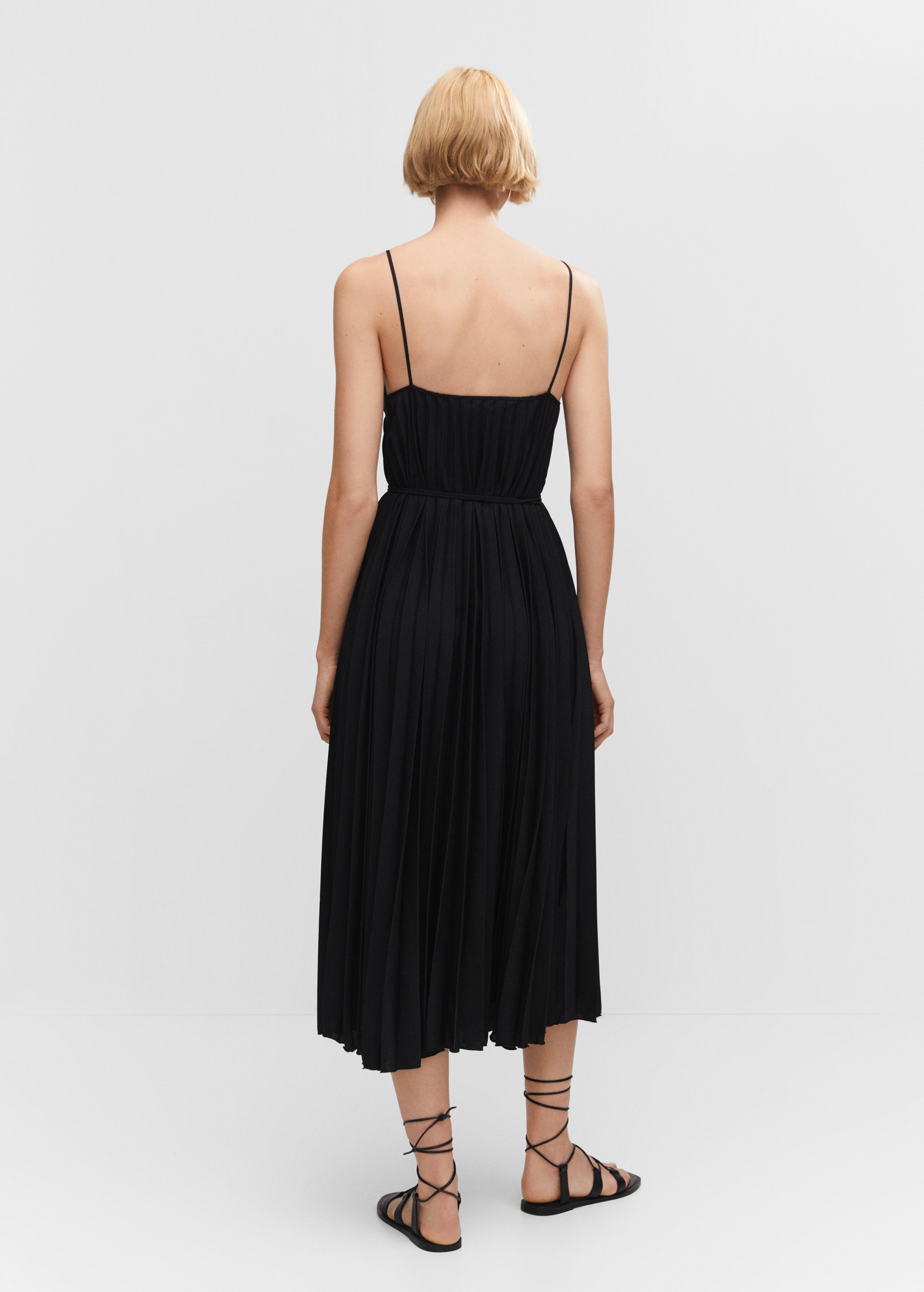 Pleated cord dress - Reverse of the article