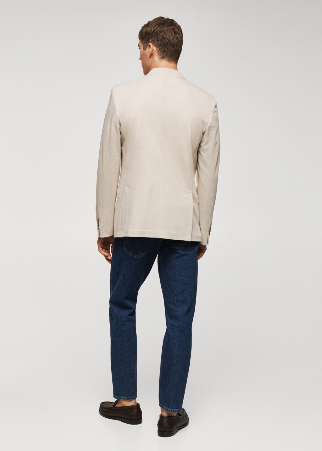 Slim fit microstructure blazer - Reverse of the article