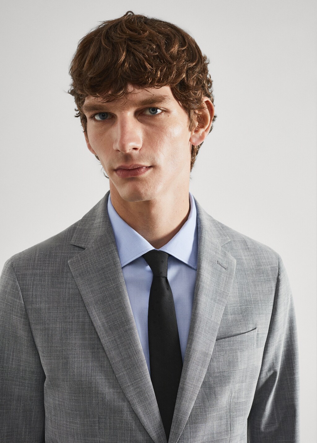 Stretch fabric slim-fit printed suit jacket  - Details of the article 1