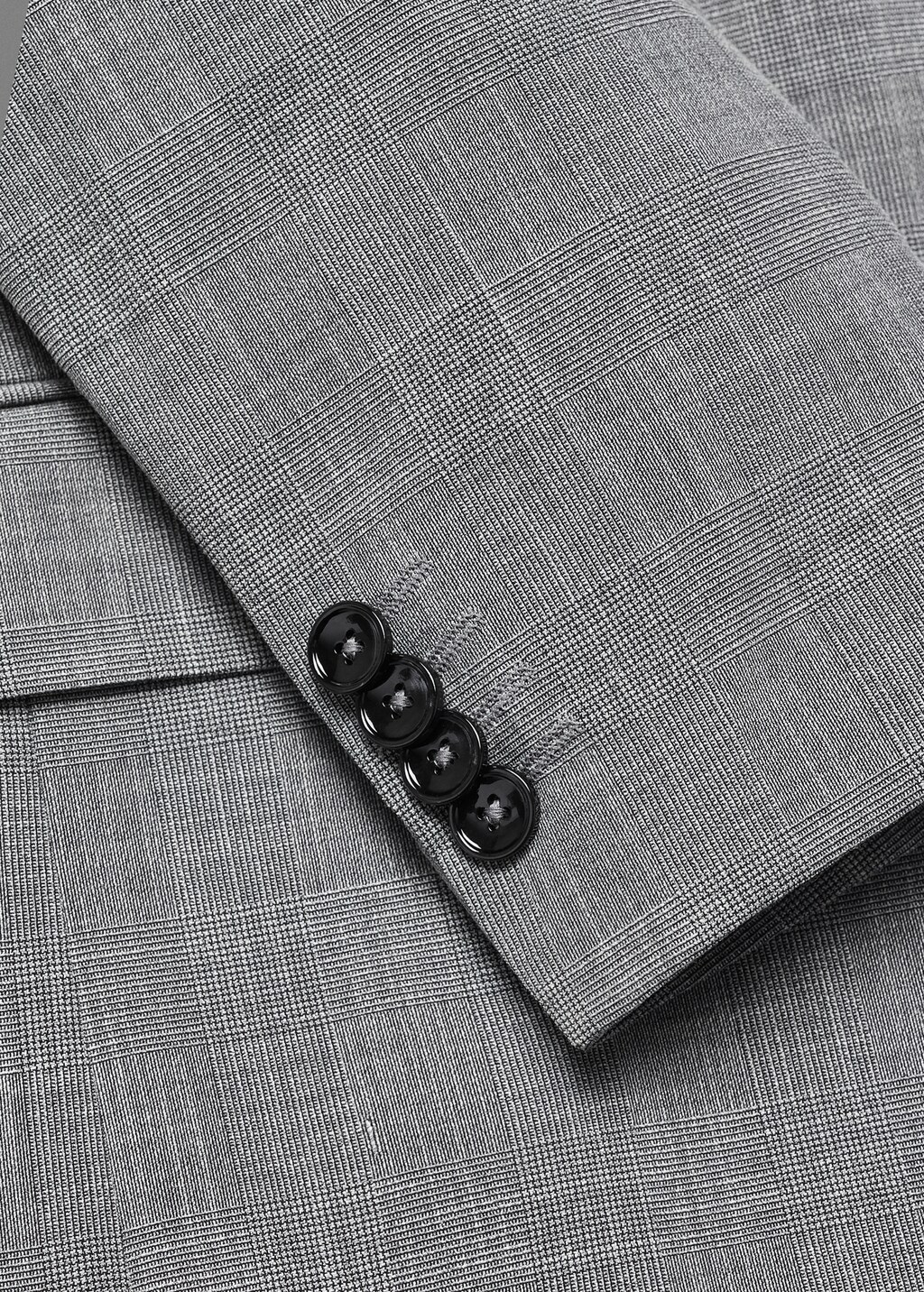 Stretch fabric slim-fit printed suit jacket  - Details of the article 8