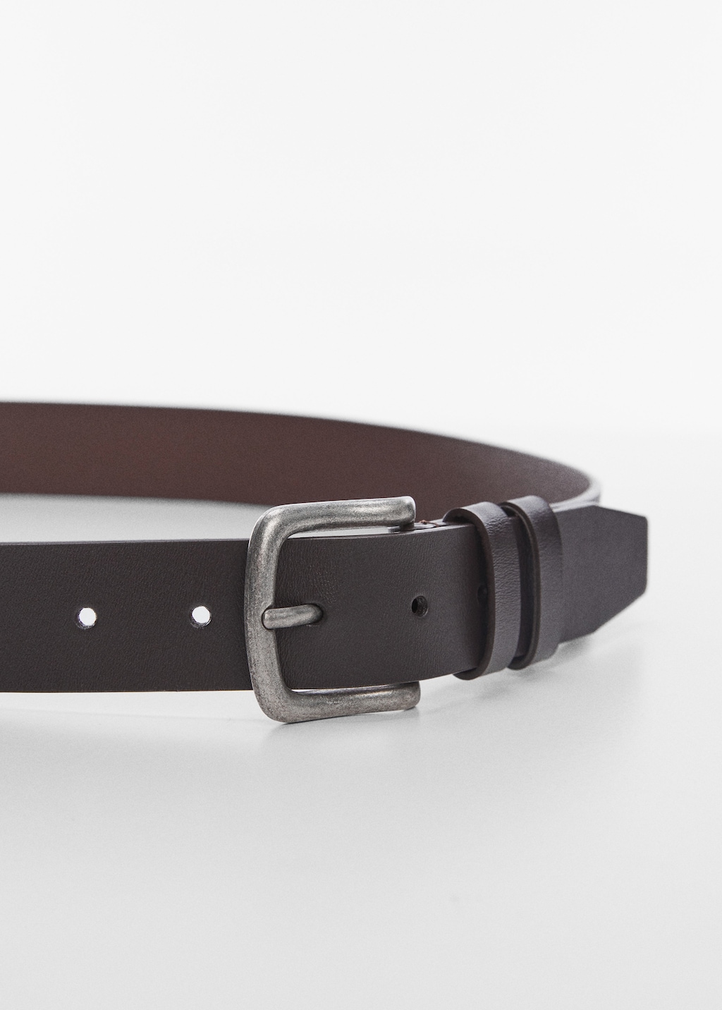 Buckle leather belt - Medium plane