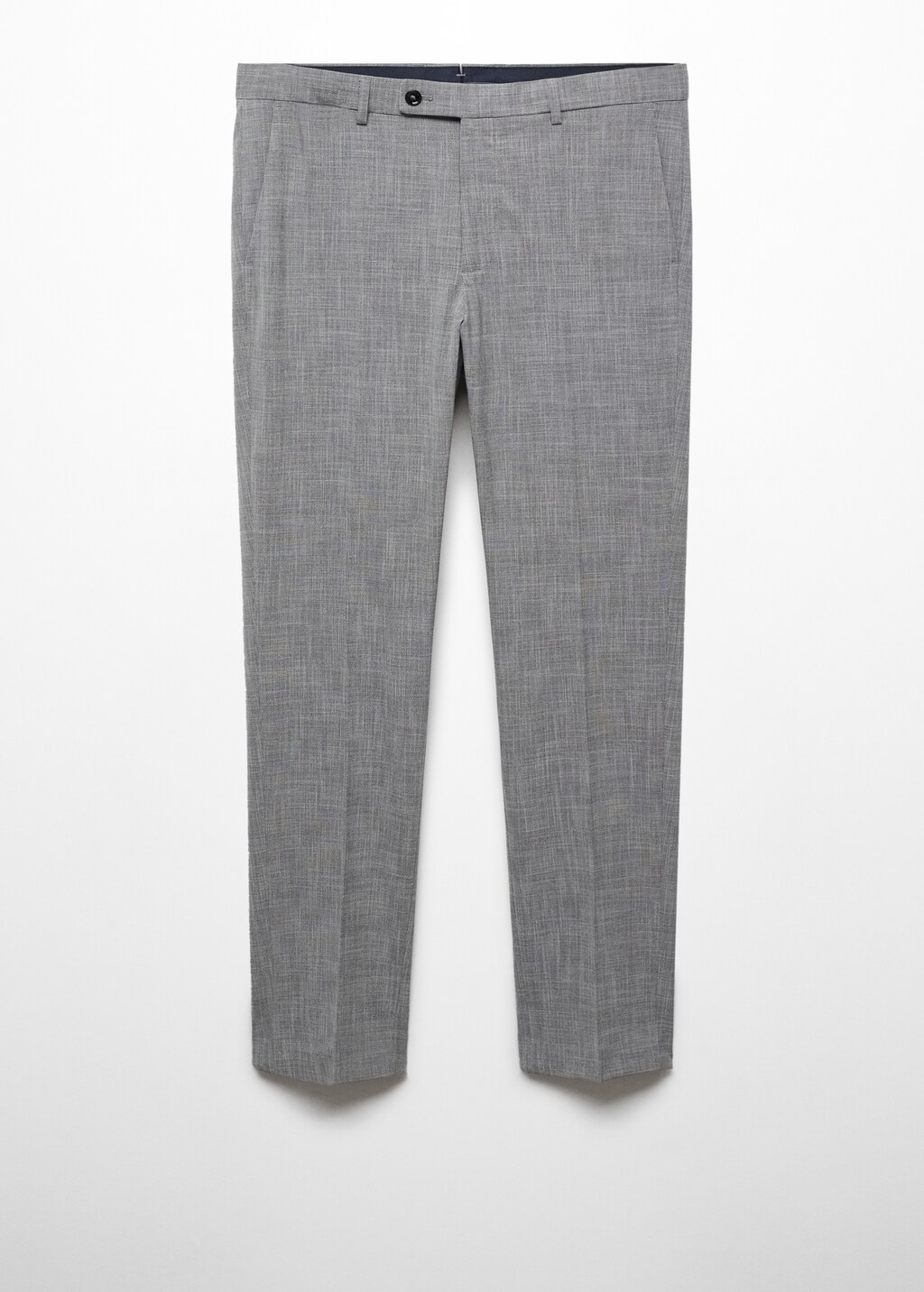 Stretch fabric slim-fit printed suit trousers - Article without model