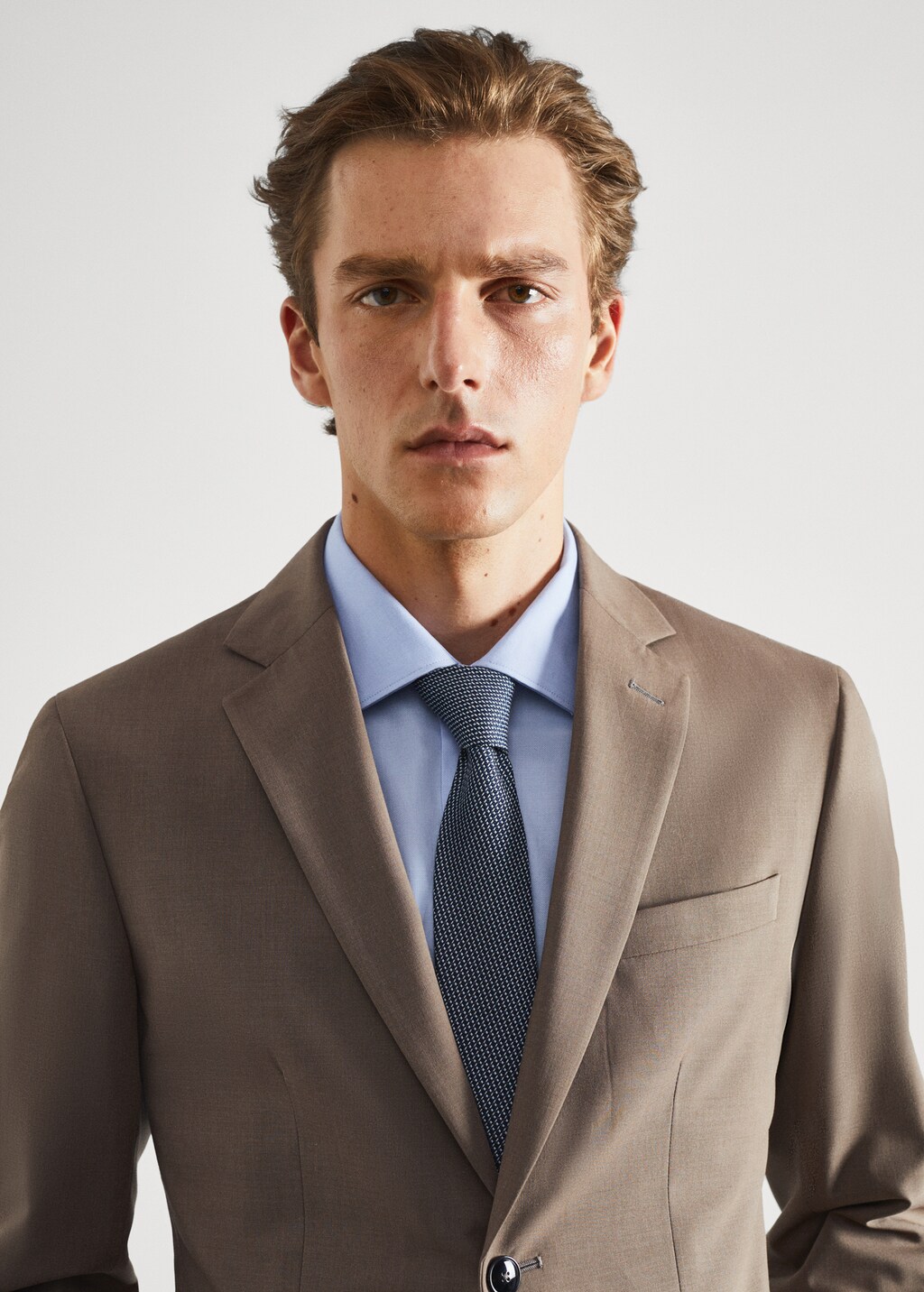 Stretch fabric slim-fit suit jacket - Details of the article 1