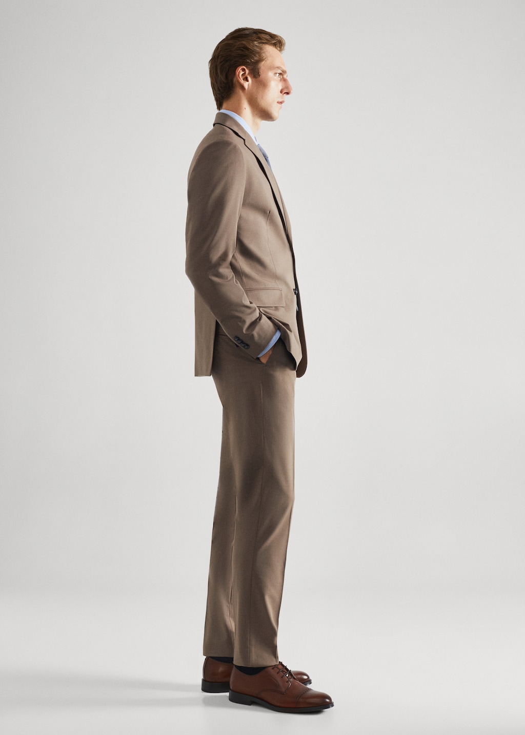 Stretch fabric slim-fit suit jacket - Details of the article 2