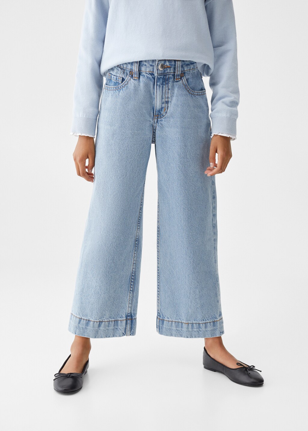 Jeans culotte - Plano medio