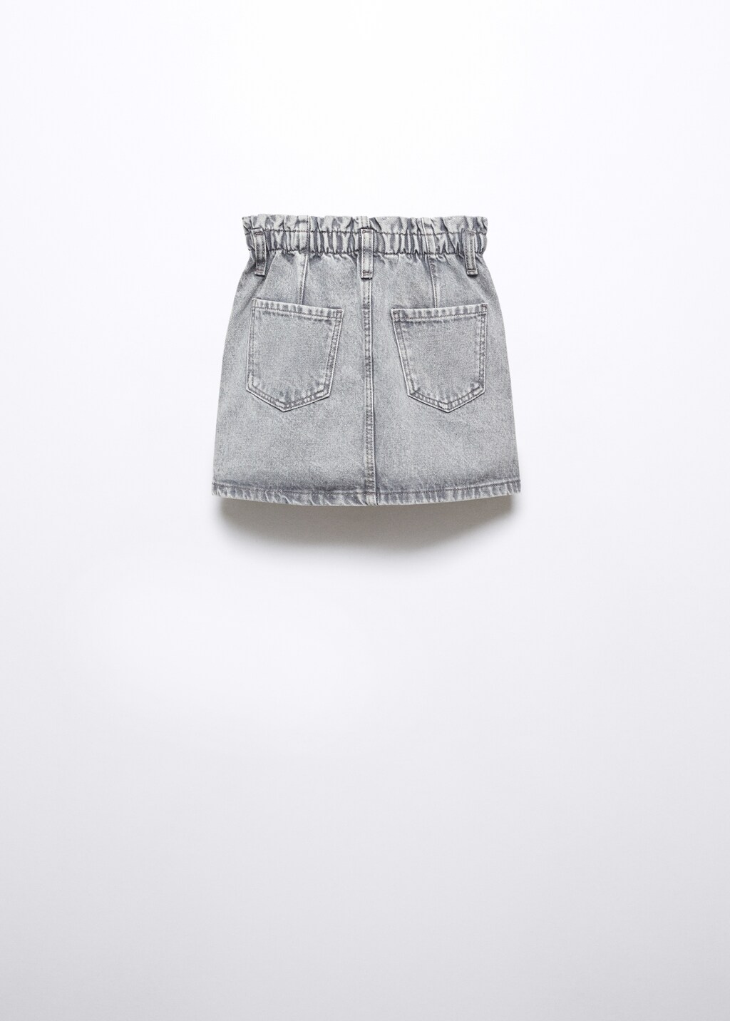 Paperbag denim skirt - Reverse of the article