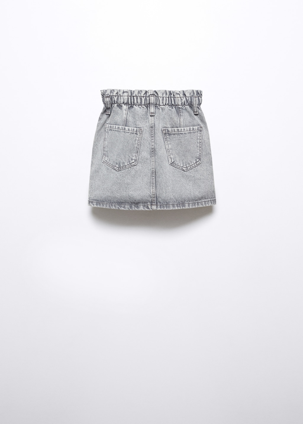 Paperbag denim skirt - Reverse of the article