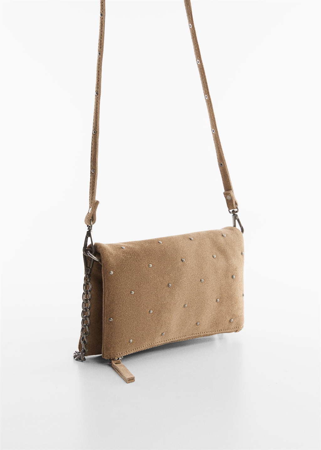 Cross-body suede bag - Medium plane