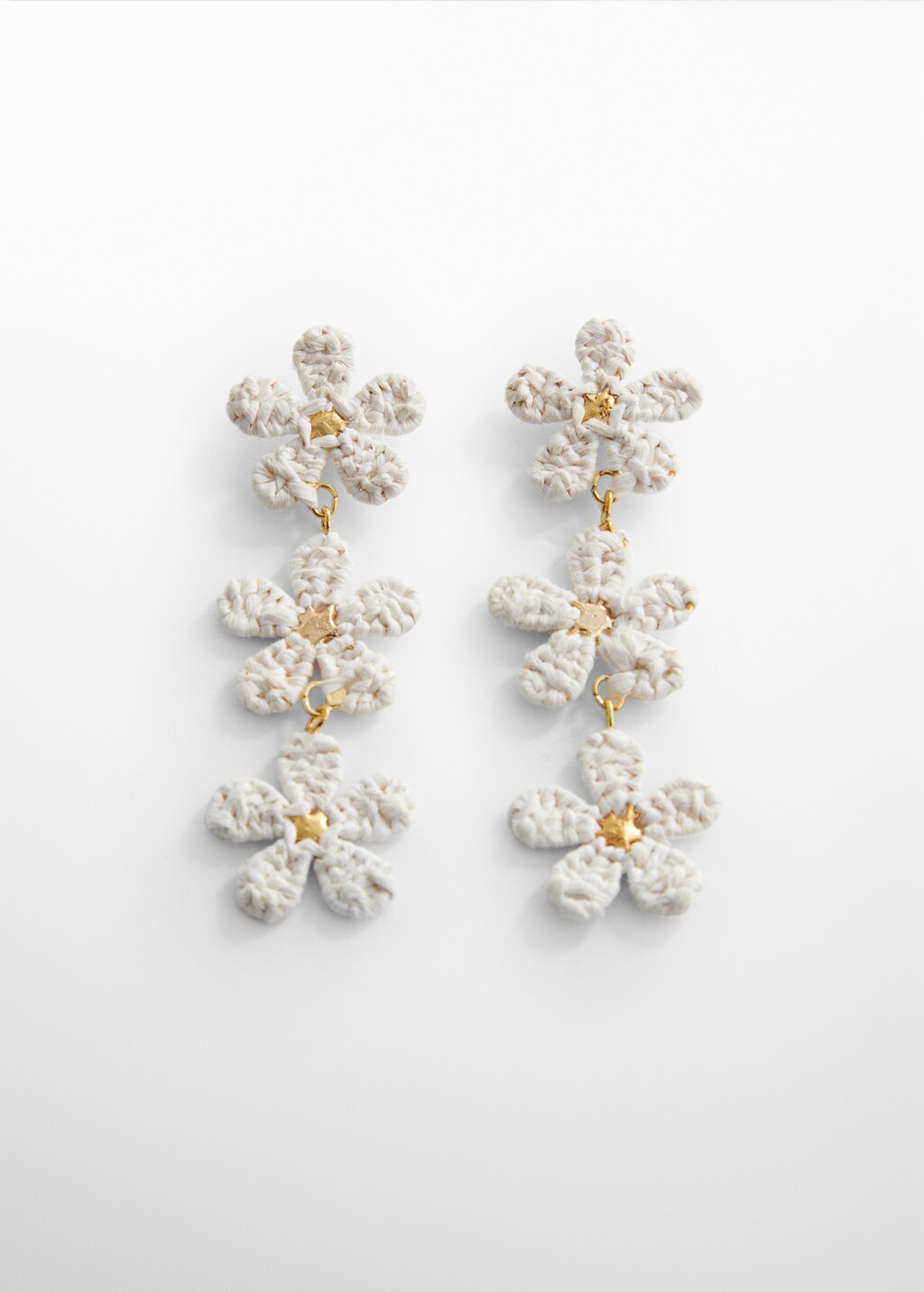 Flowers raffia earrings - Article without model