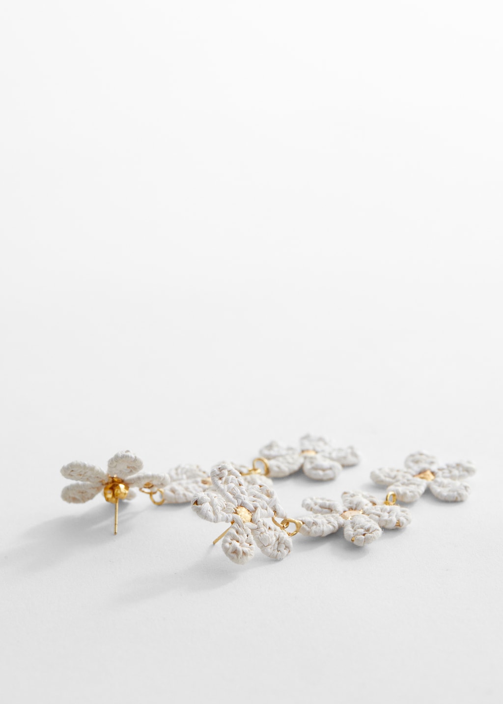 Flowers raffia earrings - Details of the article 1