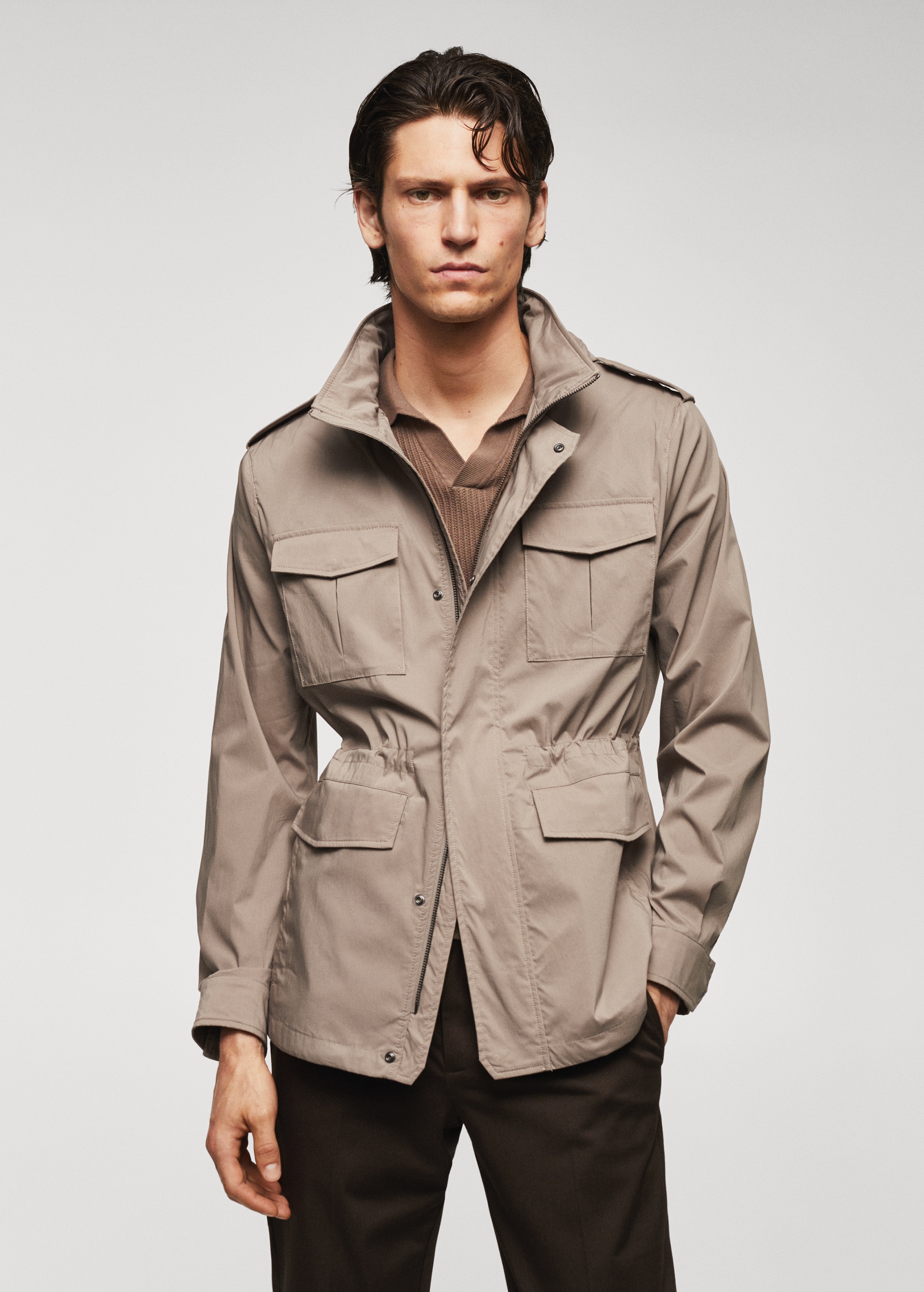 Lightweight saharian jacket with pockets - Medium plane