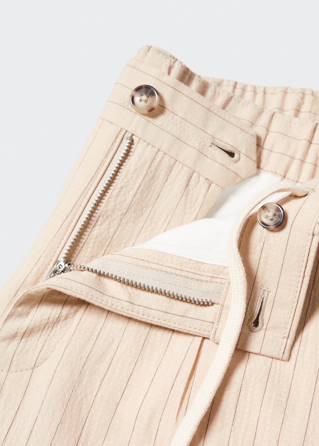 Pinstripe seersucker Bermuda shorts - Details of the article 8