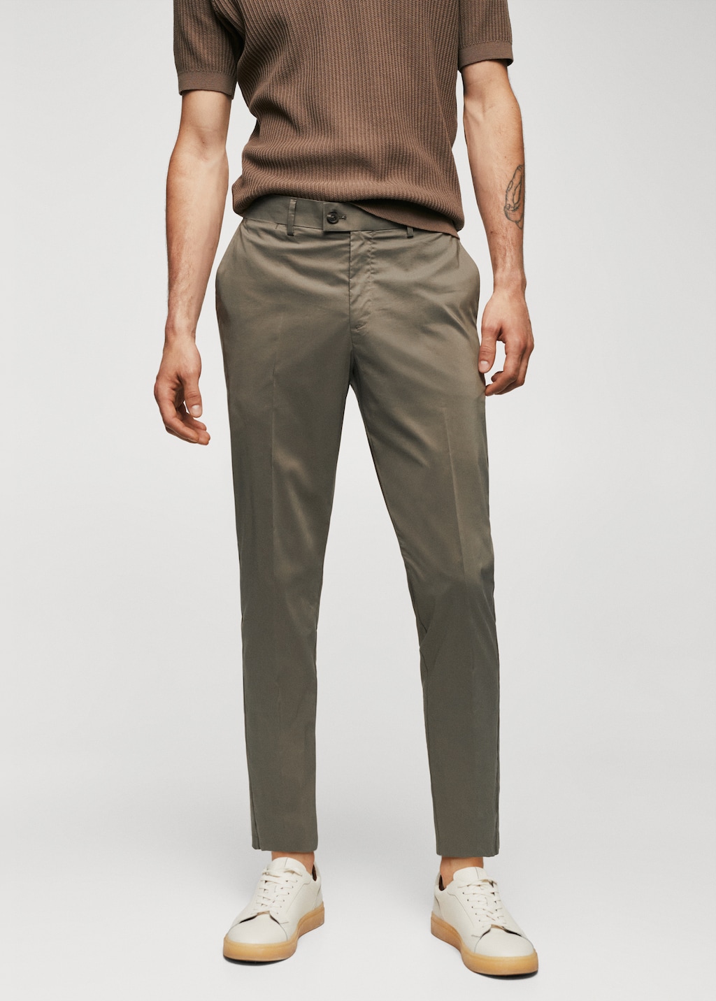 Lightweight cotton trousers - Medium plane