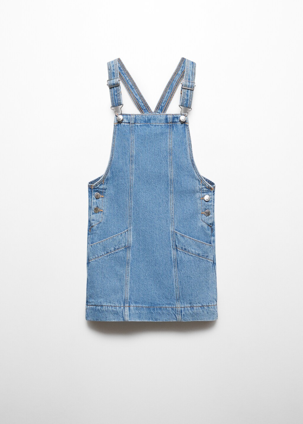 Short cotton pinafore dress - Article without model