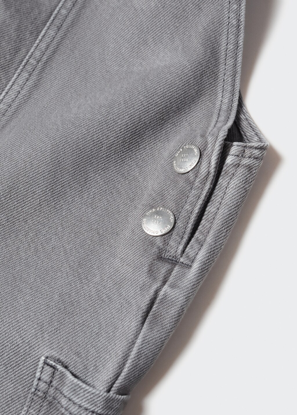 Lined denim dungarees - Details of the article 8