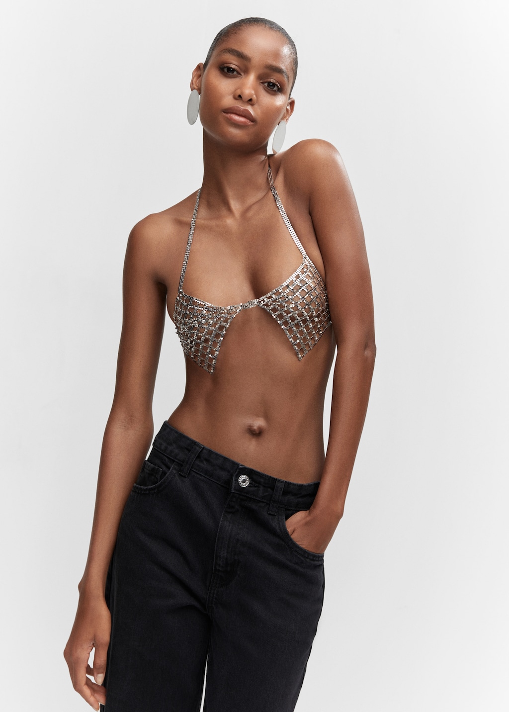 Metallic mesh bra - Details of the article 9