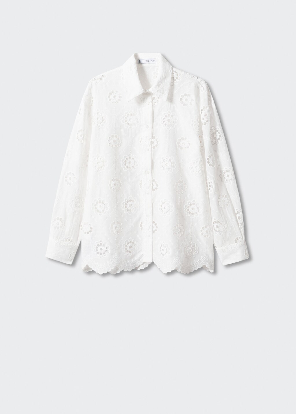 Embroidered openwork shirt - Article without model