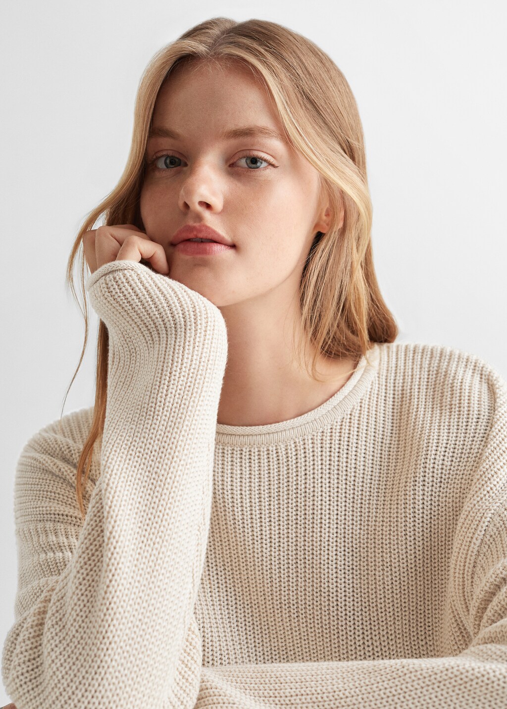 Knit cotton sweater - Details of the article 1