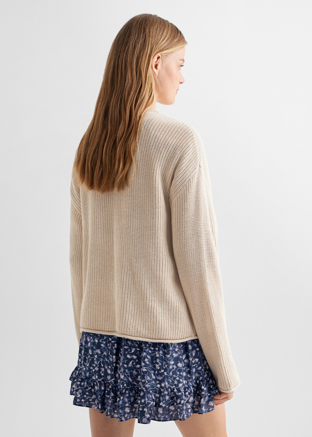 Knit cotton sweater - Reverse of the article