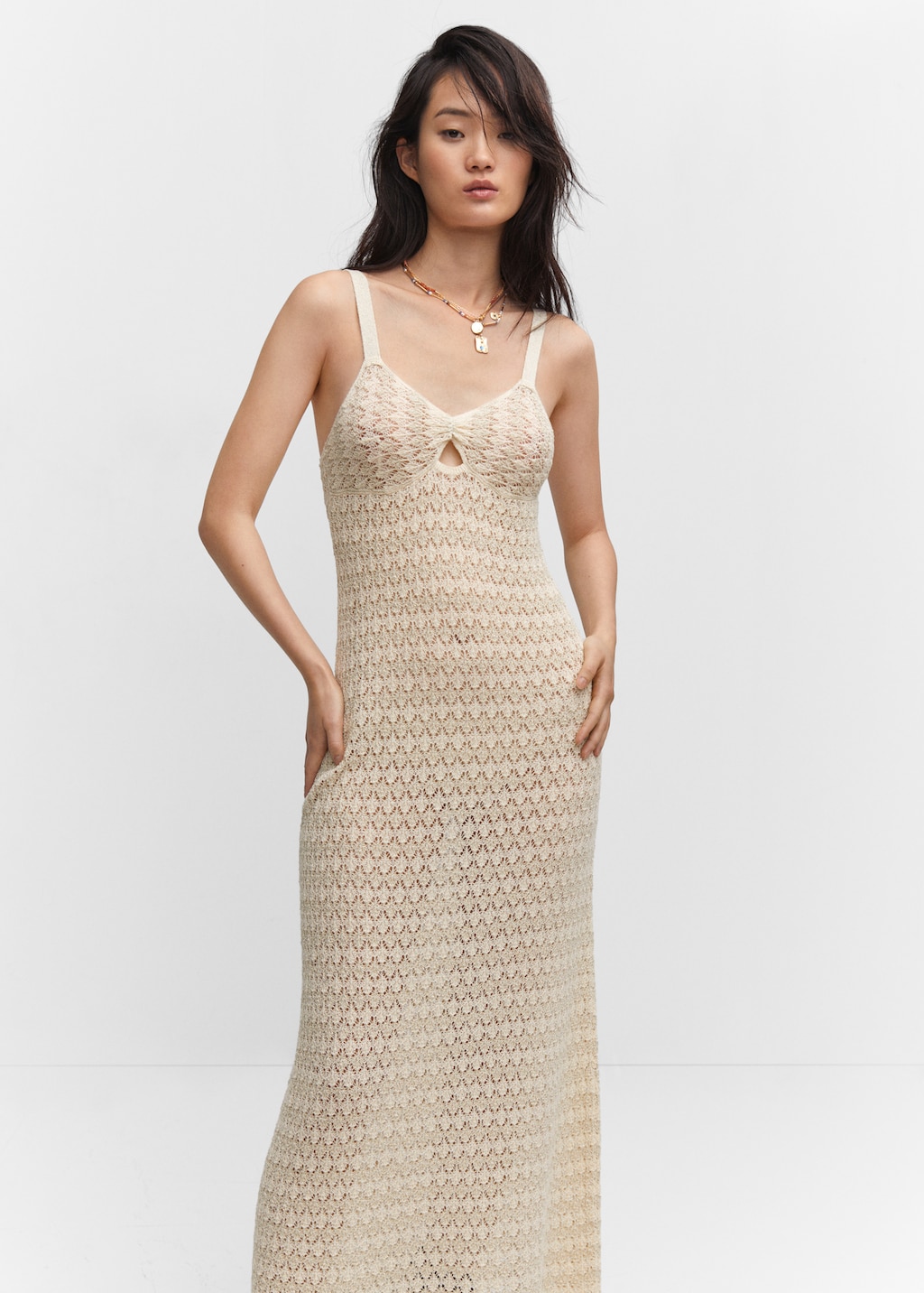 Crochet long dress - Medium plane