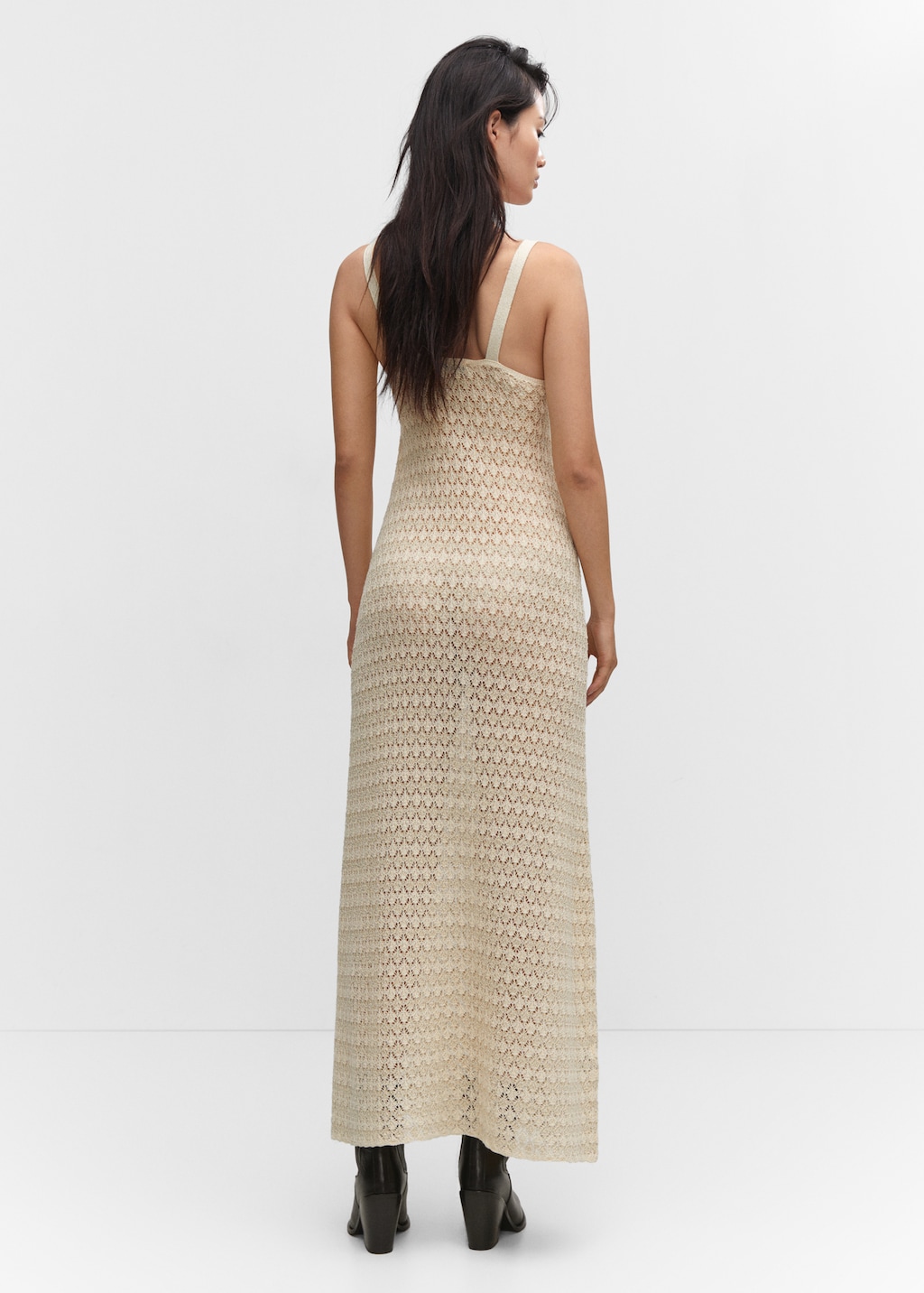 Crochet long dress - Reverse of the article