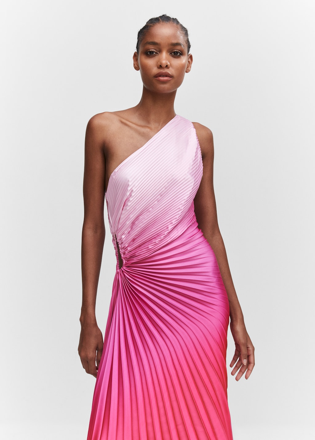 Asymmetrical pleated dress - Medium plane