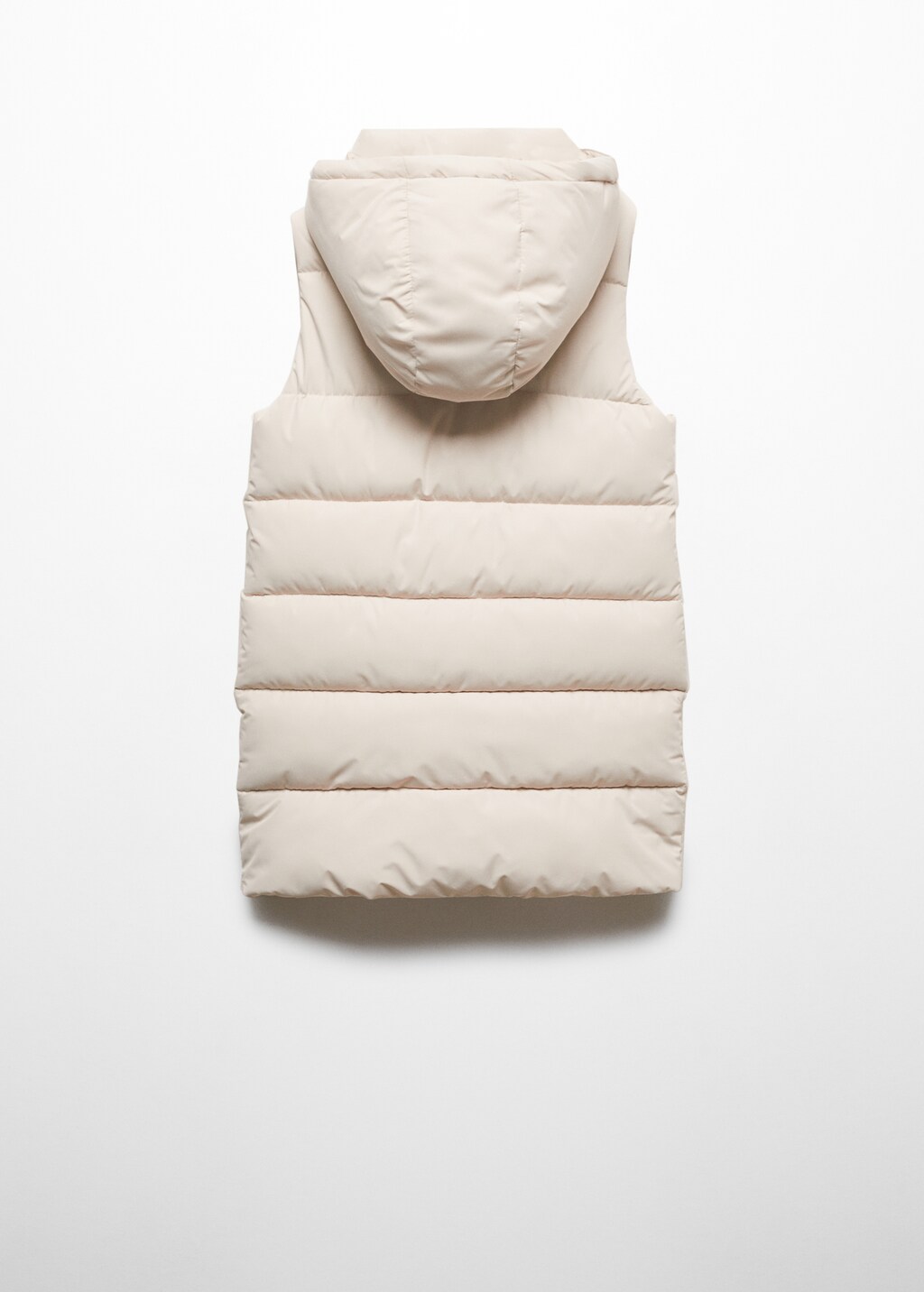 Long quilted gilet - Reverse of the article