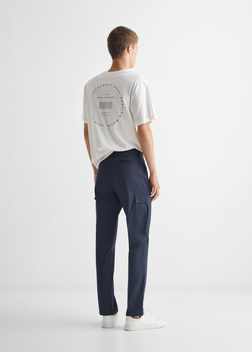 Cotton cargo trousers - Reverse of the article