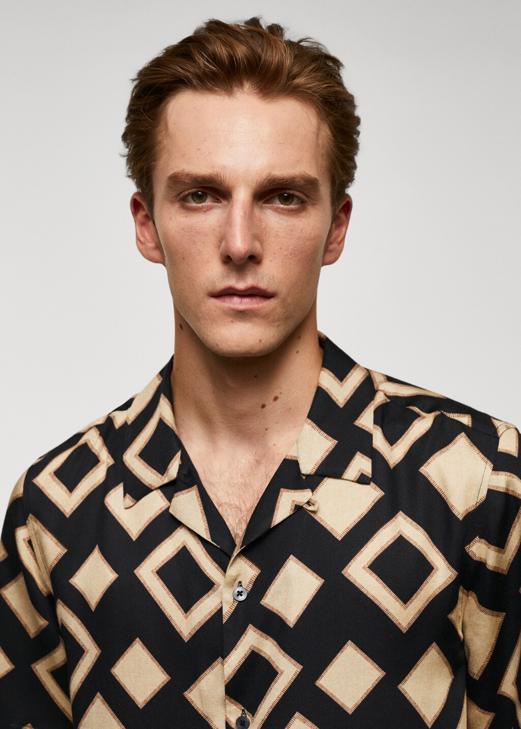 Geometric-print bowling shirt - Details of the article 1