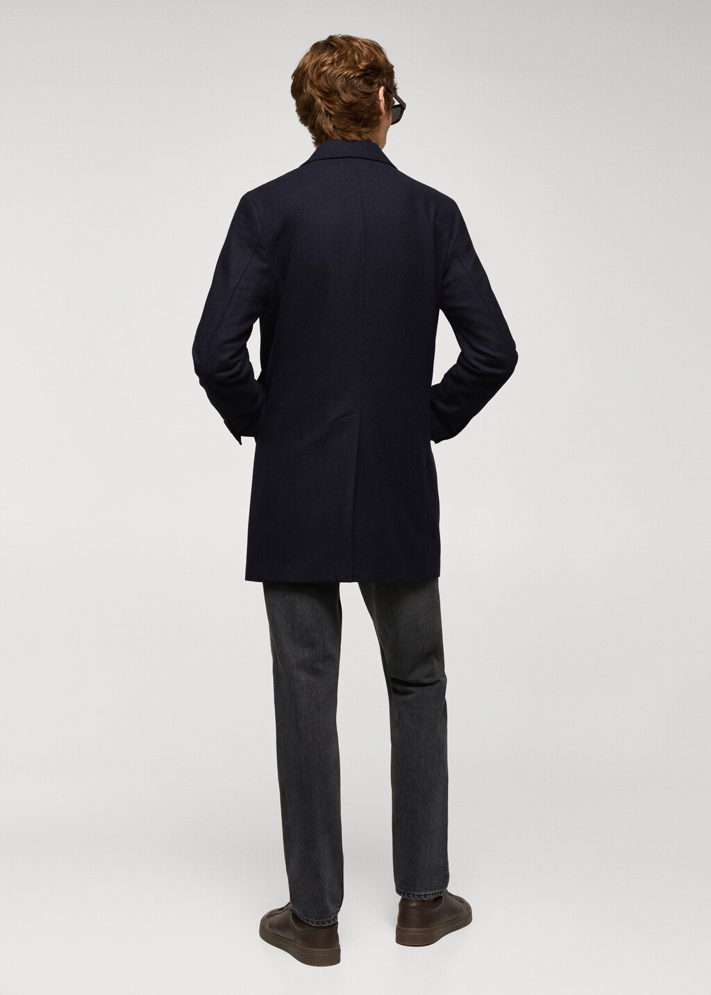 Lightweight recycled wool coat  - Reverse of the article