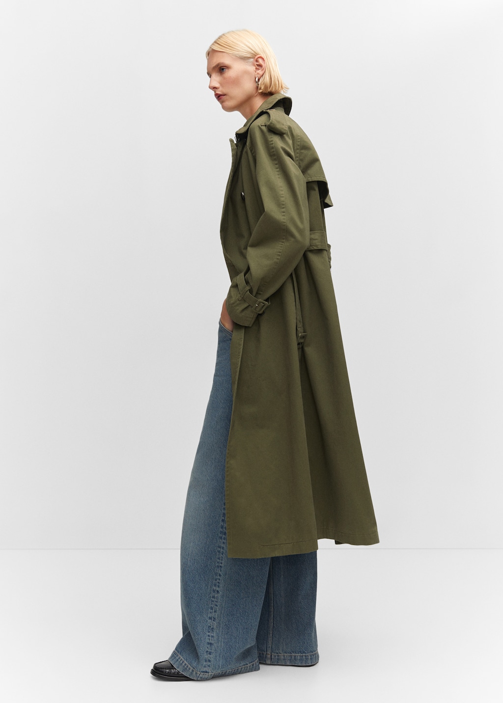 Cotton lapel trench - Medium plane