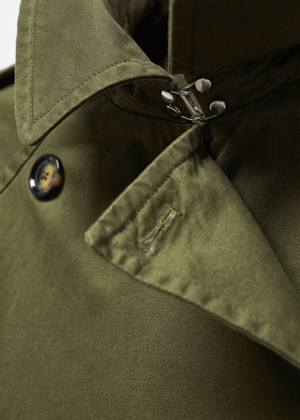 Baumwoll-Trenchcoat mit Reverskragen - Detail des Artikels 8