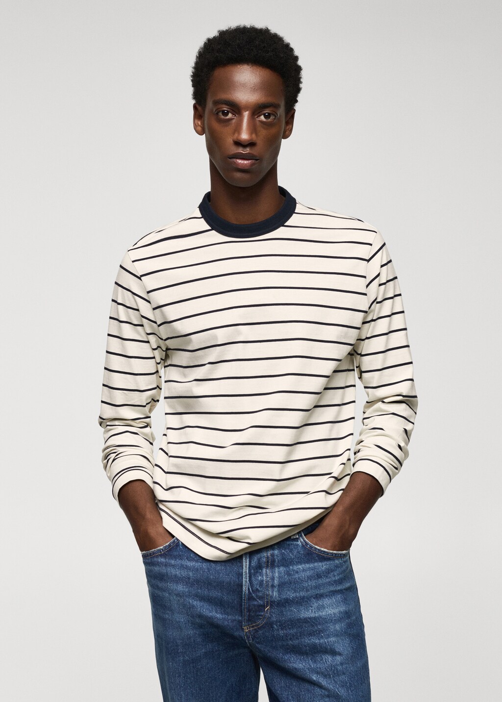 Striped long sleeves t-shirt - Medium plane