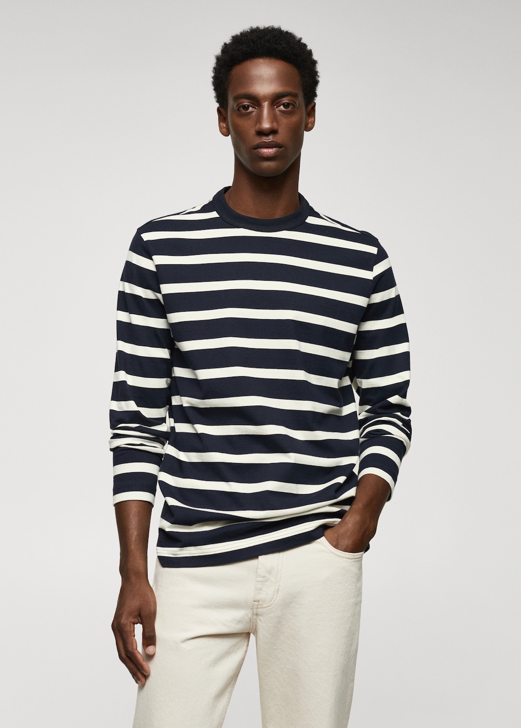 Striped long sleeves t-shirt - Medium plane