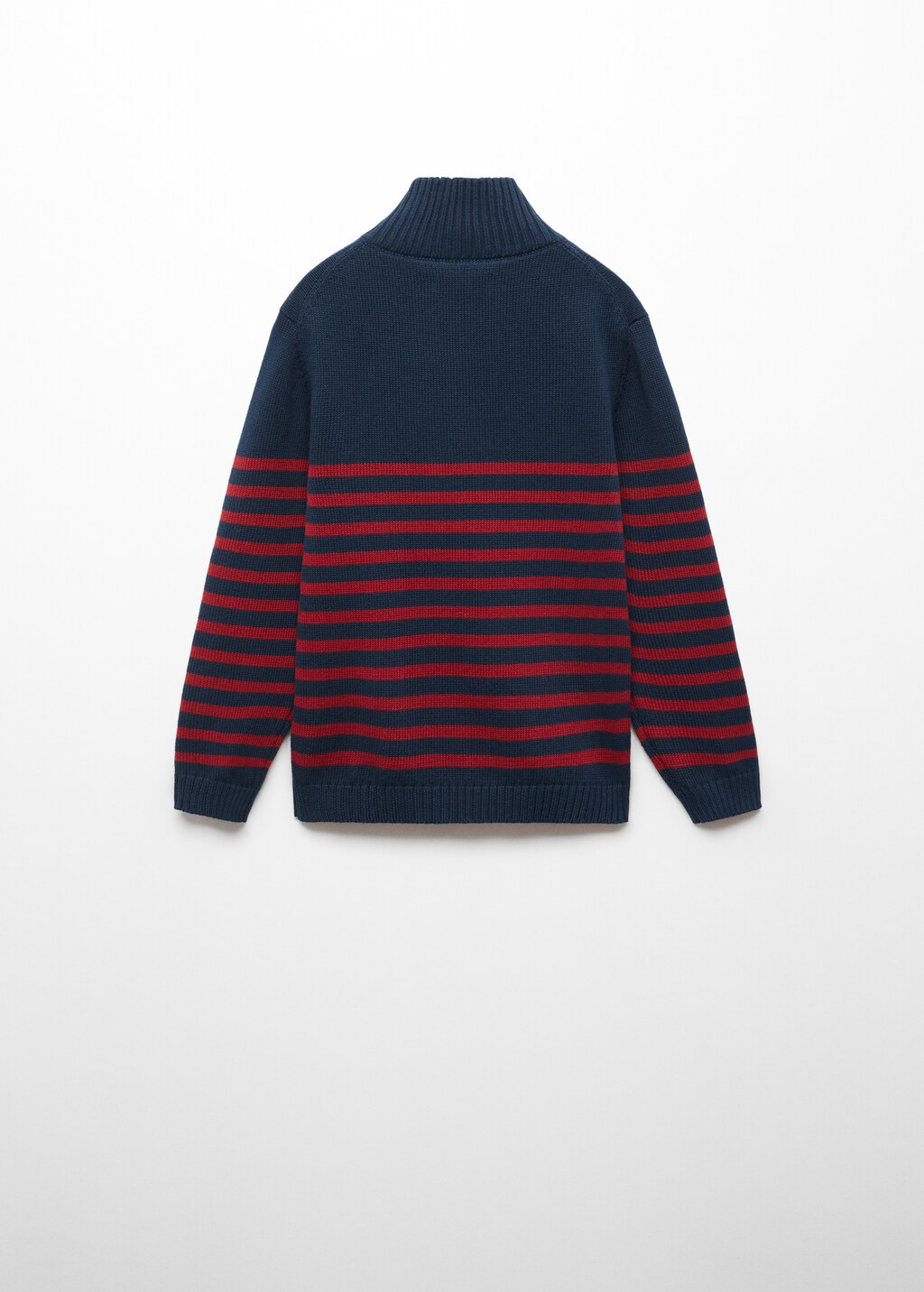 Striped sweater with zip - Reverse of the article