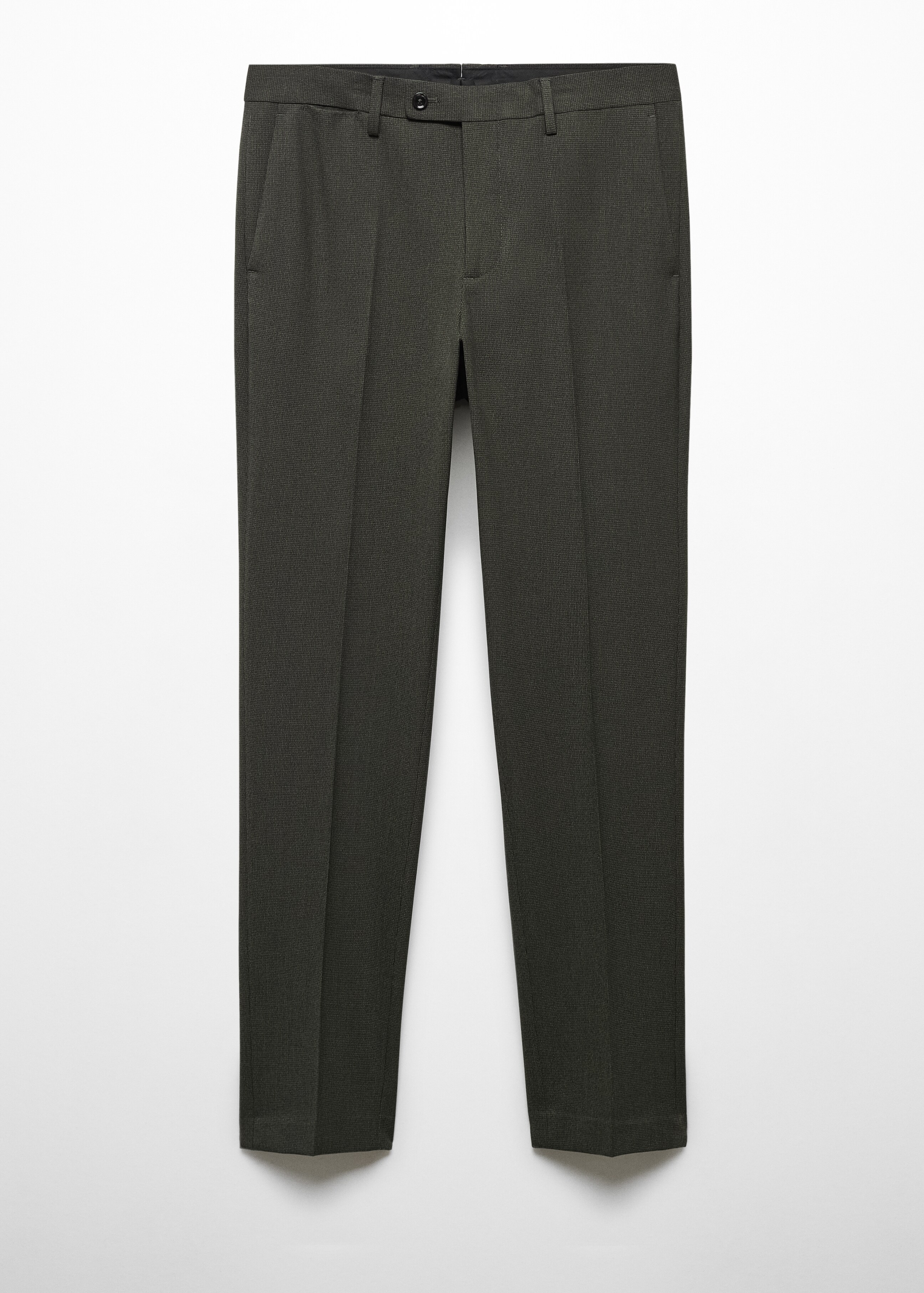 Stretch fabric slim-fit printed suit trousers - Article without model