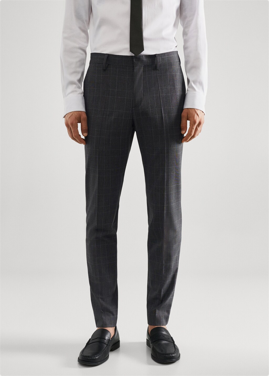 Super slim-fit Tailored check trousers - Medium plane