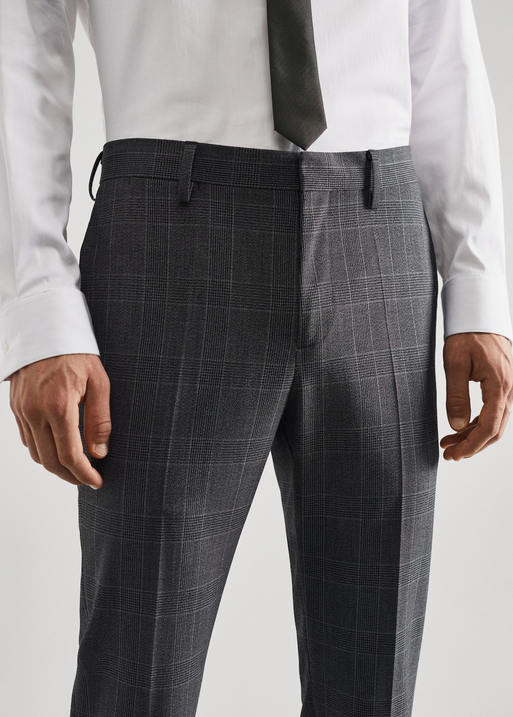 Super slim-fit Tailored check trousers - Details of the article 1