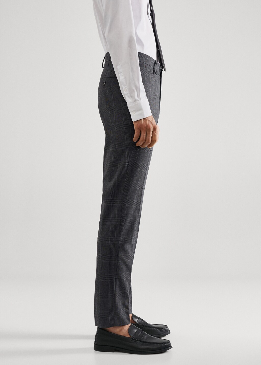 Super slim-fit Tailored check trousers - Details of the article 2