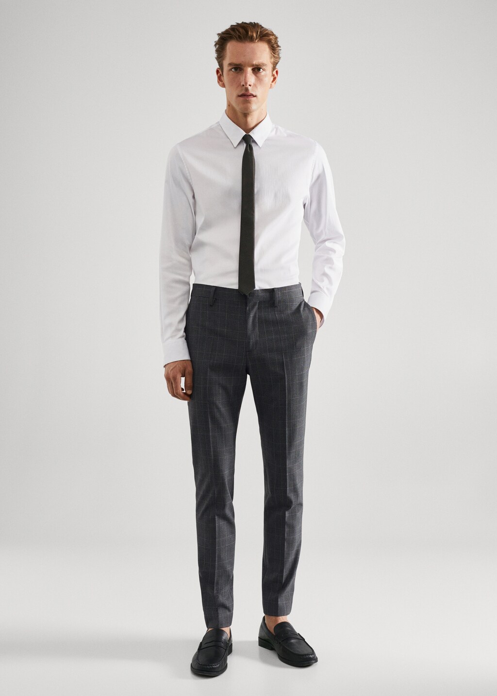 Super slim-fit Tailored check trousers - Details of the article 4