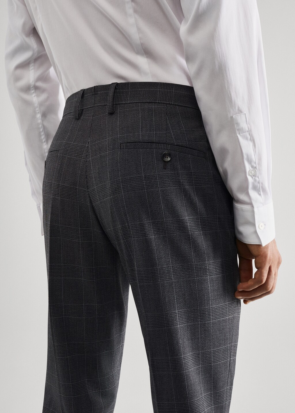 Pantalón traje super slim fit cuadros - Detalle del artículo 6