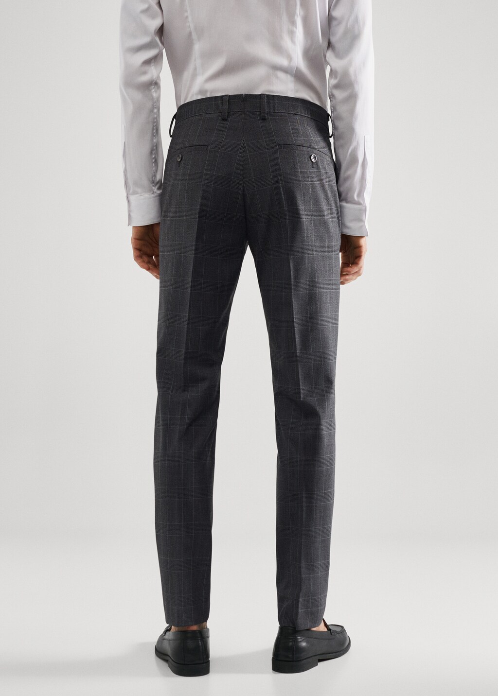 Super slim-fit Tailored check trousers - Reverse of the article