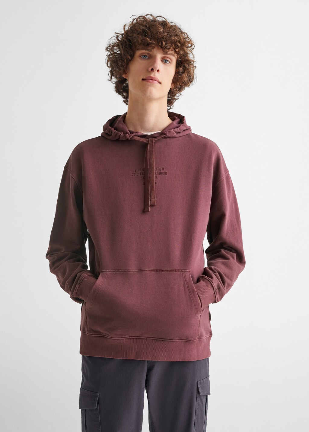 Sweatshirt met bedrukte boodschap - Middenvlak