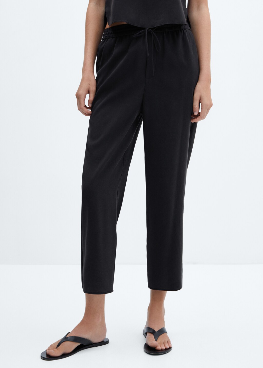 Pantalon modal taille élastique - Plan moyen