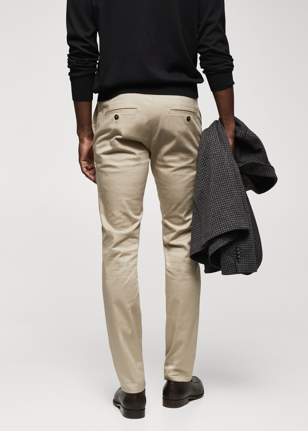 Skinny cotton chino trousers - Reverse of the article