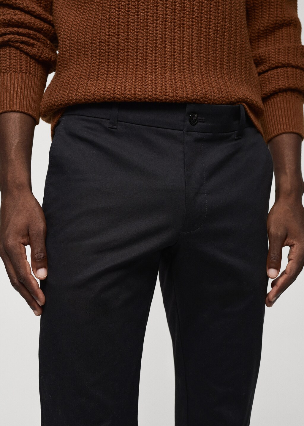 Skinny cotton chino trousers - Details of the article 1