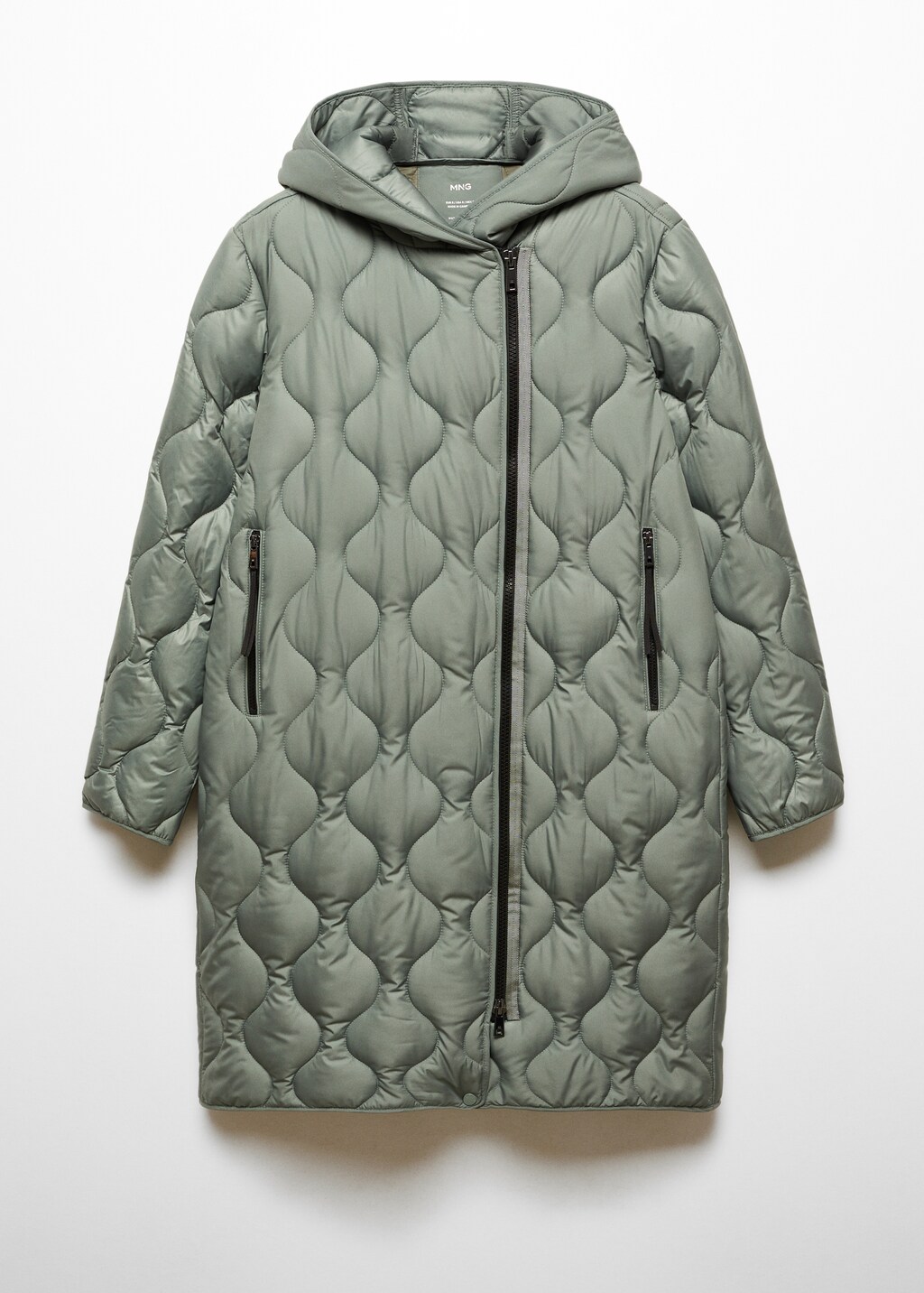 Hood quilted coat - Article without model