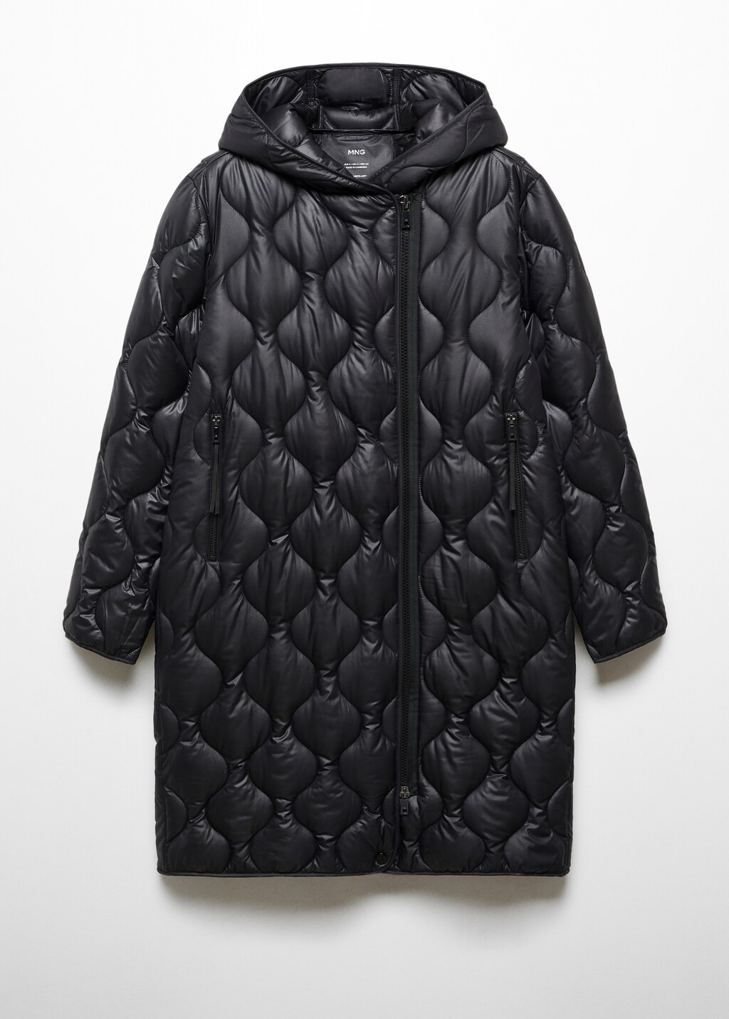 Hood quilted coat - Article without model