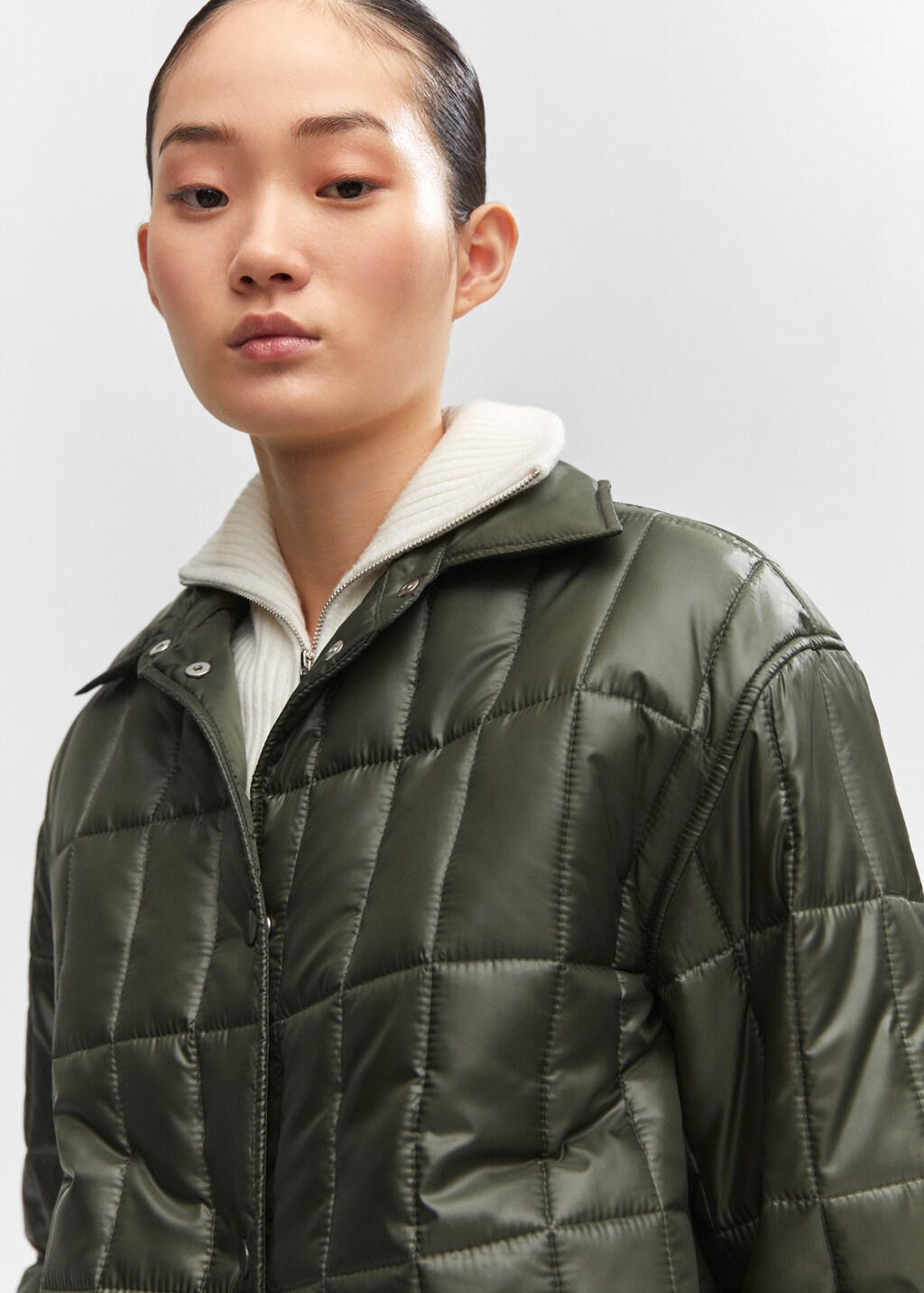 Quilted anorak with shirt collar - Details of the article 1