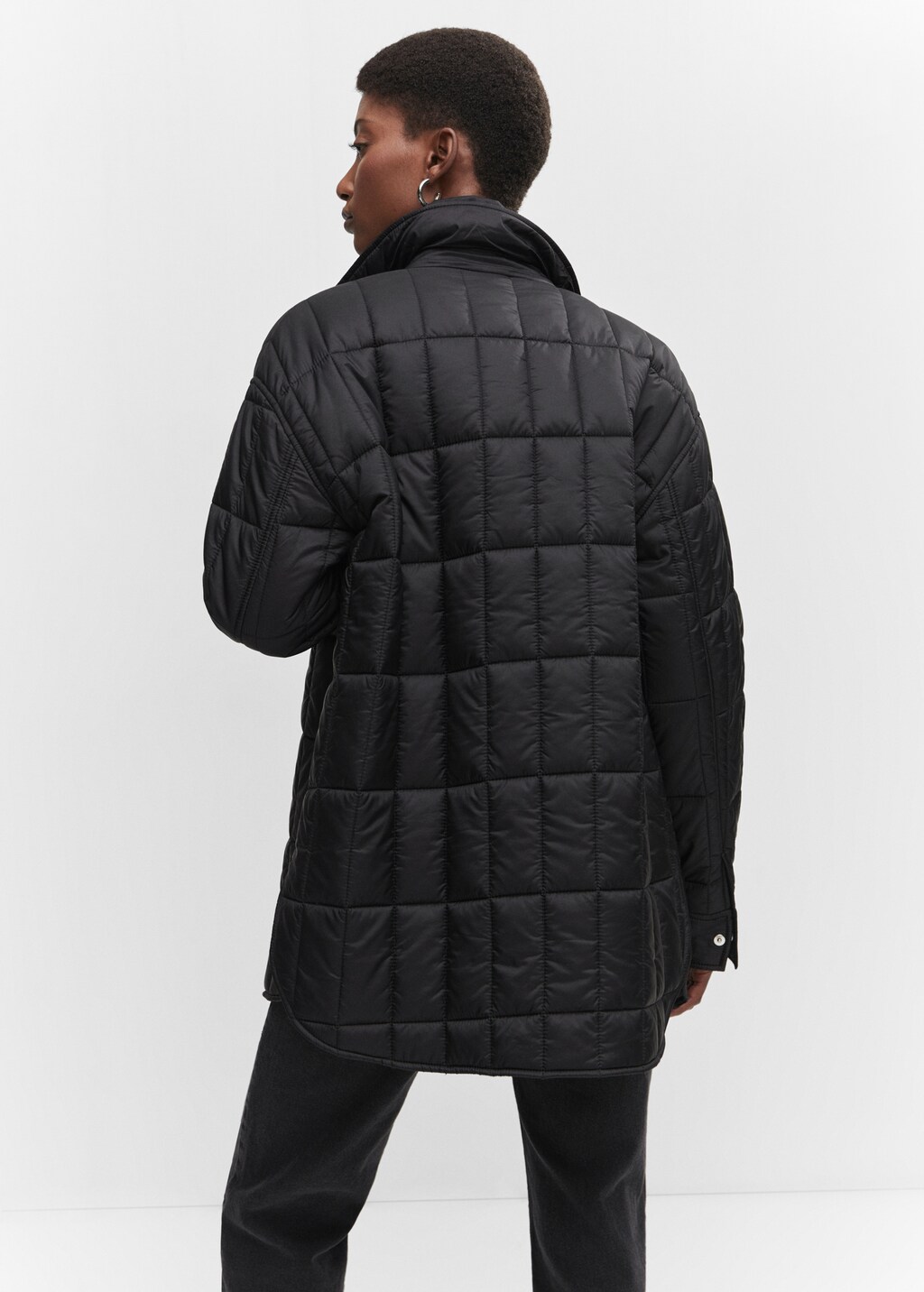 Quilted anorak with shirt collar - Reverse of the article